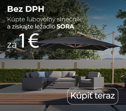 Pri kúpe akéhokoľvek slnečníka získate ležadlo SORA za 1 euro