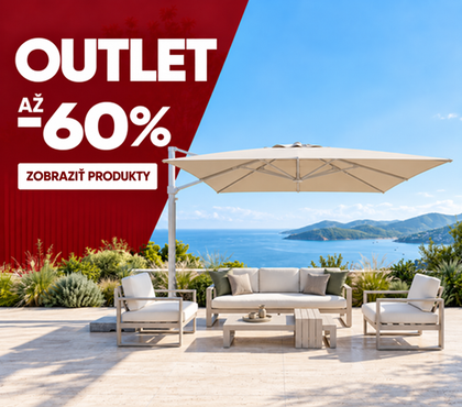 Outlet záhradných slnečníkov – zľavy až 60 % v Garden Space
