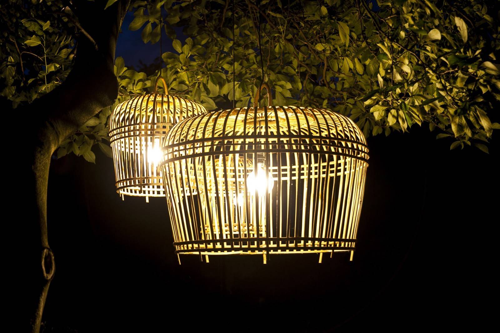 Záhradná ratanová lampa TOULOUSE ⌀41cm x výška. 47cm natural