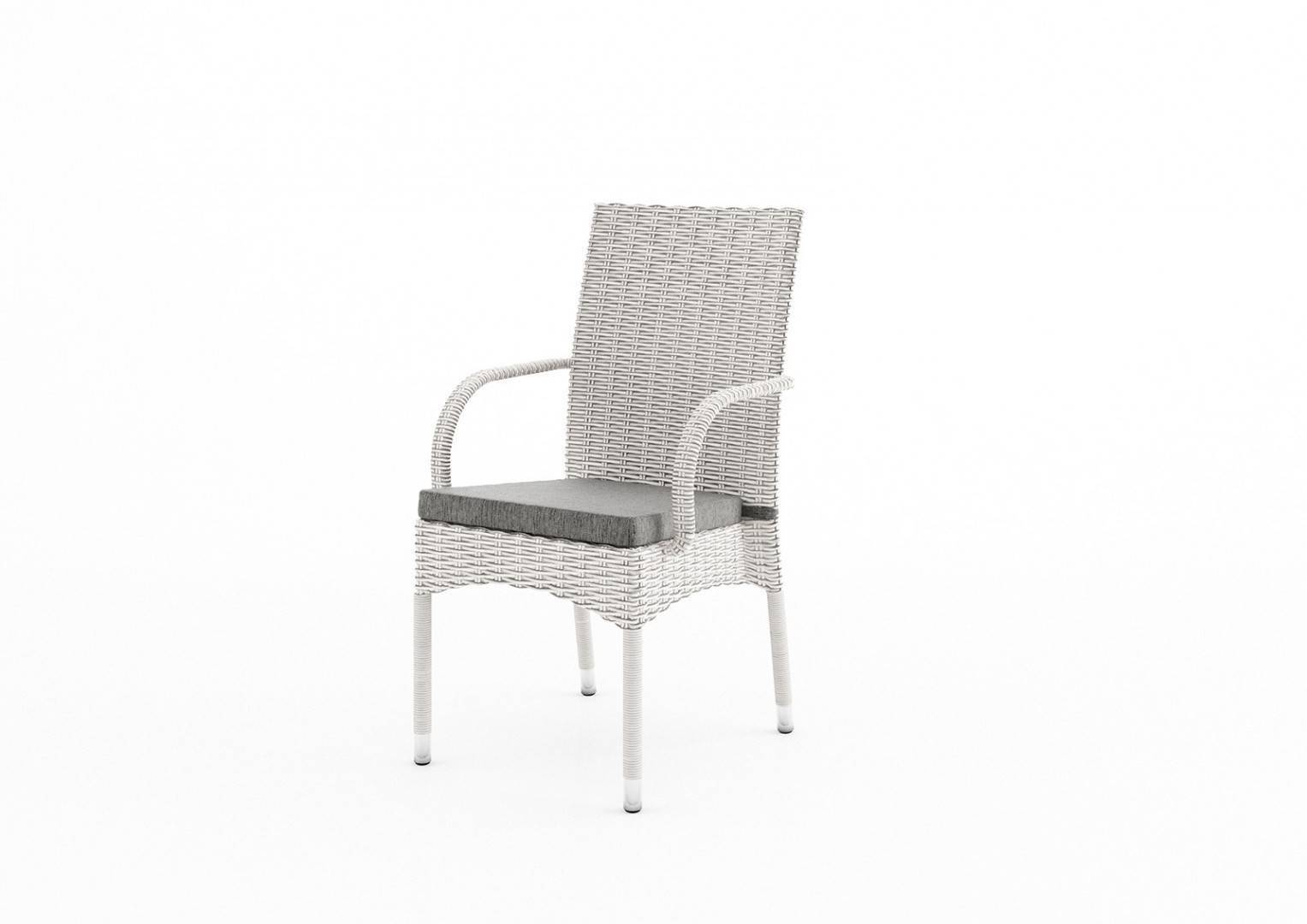 Záhradná ratanová stolička TRAMONTO Royal biela