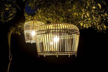 Záhradná ratanová lampa TOULOUSE ⌀54cm x výška. 54cm natural