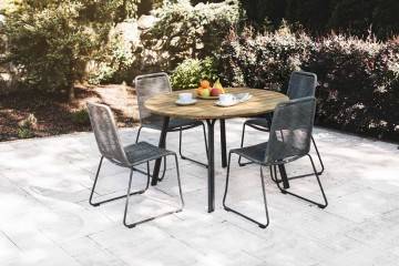 Záhradný stôl SIMI ⌀ 120 cm eukaliptus