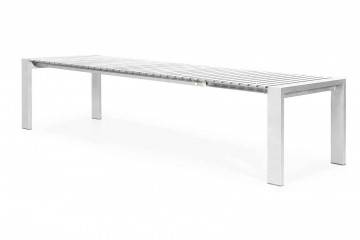 Záhradný hliníkový rozťahovací stôl RIALTO 265cm biely