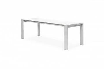 Záhradný hliníkový rozťahovací stôl RIALTO 163cm biely