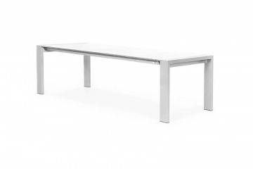 Záhradný hliníkový rozťahovací stôl RIALTO 217cm biely
